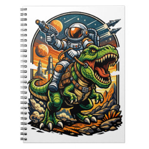 Astronaut Riding a T-Rex – Epic Space Dinosaur Notebook