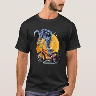 Astronaut Riding Bmx Moon Space Boys Girls Kids As T-Shirt