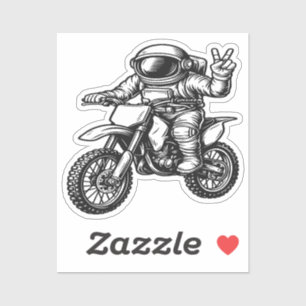 Astronaut Riding Dirt Bike