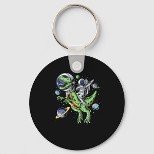 Astronaut Riding T-Rex Dinosaur Astro T-Rex Space Key Ring
