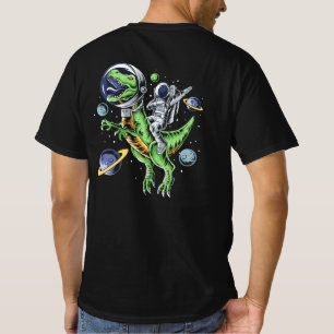 Astronaut Riding T-Rex Dinosaur Astro T-Rex Space T-Shirt