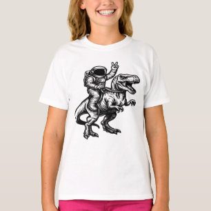 Astronaut Riding T Rex T-Shirt