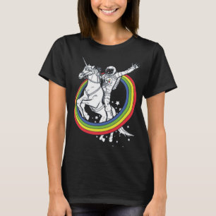 Astronaut Riding Unicorn  T-Shirt