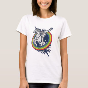 Astronaut Riding Unicorn  T-Shirt