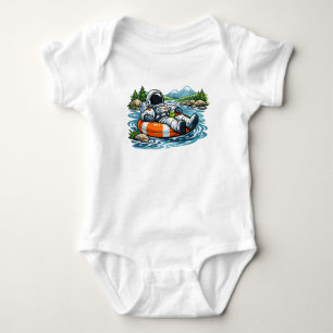 Astronaut River Tubing Baby Bodysuit