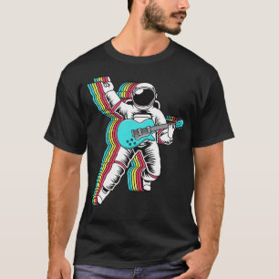 Astronaut Rock Jam Session in Outer Space T-Shirt