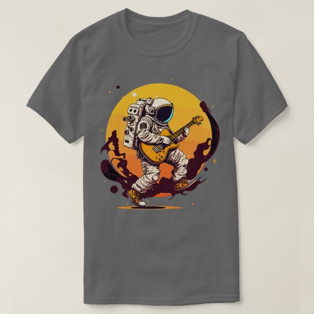 Astronaut Rock Star T-Shirt (Design Front)