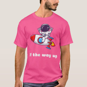 Astronaut Rocket Comic Design - Gift all the way u T-Shirt