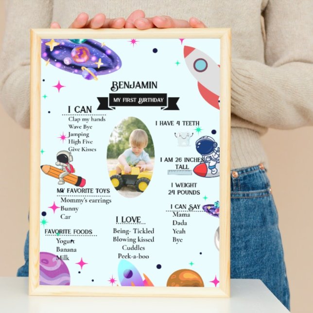 Astronaut Rocket planet & Outer space milestone  Poster (Creator Uploaded)