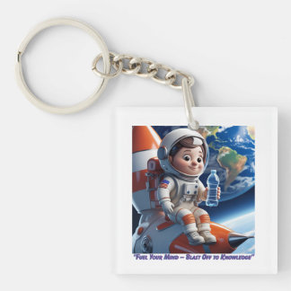 “Astronaut Rocket Ship Space Adventure Keychain” Key Ring
