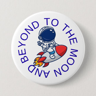Astronaut Rocket Space Adventure Design 7.5 Cm Round Badge