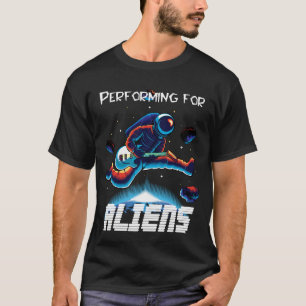 Astronaut Rocking Guitar in Space Concert T-Shirt