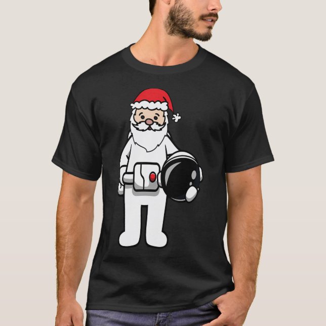 Astronaut Santa In The Space T-Shirt (Front)