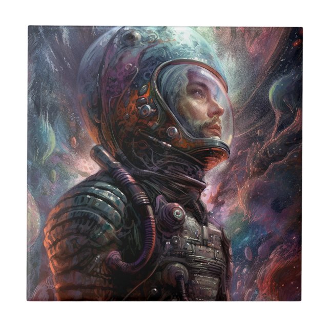 Astronaut Science Fiction Art Tile (Front)