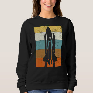 Astronaut Science Fiction Vintage Space Ship Sweatshirt