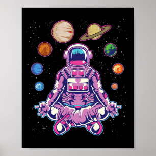 Astronaut Shirts, Outer Space Yoga Poster