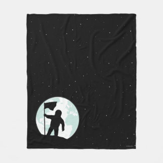 Astronaut Silhouette Fleece Blanket