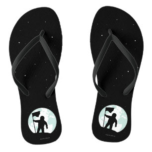 Astronaut Silhouette Flip Flops