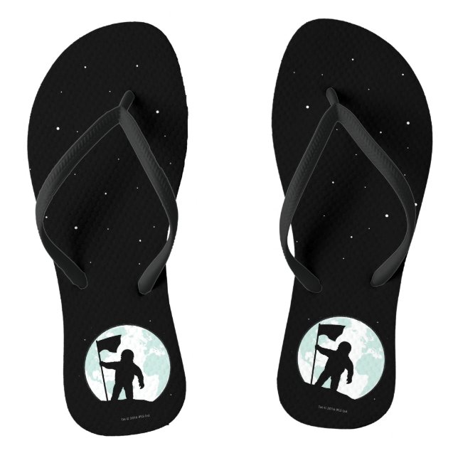 Astronaut Silhouette Flip Flops (Footbed)
