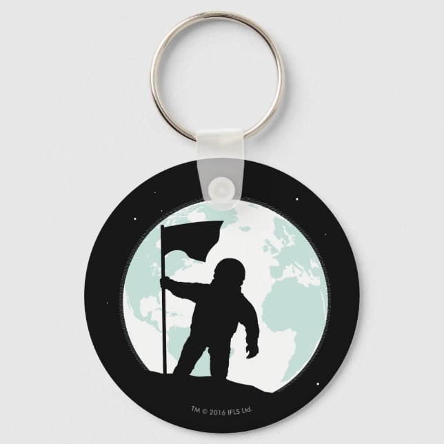 Astronaut Silhouette Key Ring (Front)
