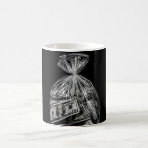 Astronaut Sitting on Ringed Planet Galaxy Coffee M Mug