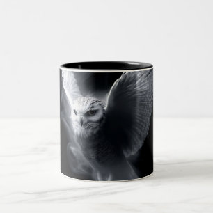 Astronaut Sitting on Ringed Planet Galaxy Coffee M Two-Tone Coffee Mug
