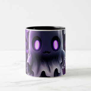 Astronaut Sitting on Ringed Planet Galaxy Coffee M Two-Tone Coffee Mug