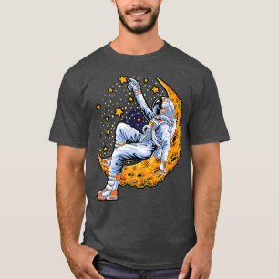 Astronaut sitting on the moon print, stars hoodie T-Shirt