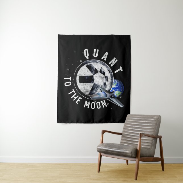 Astronaut Skate Quant QNT Crypto Coin HODL Token  Tapestry (In Situ)