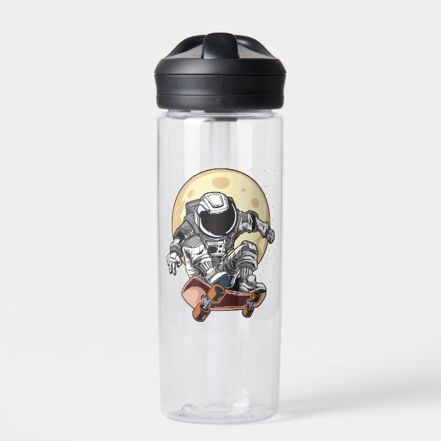 Astronaut Skate Water Bottle (Front)