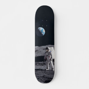 Astronaut Skateboard on the Moon