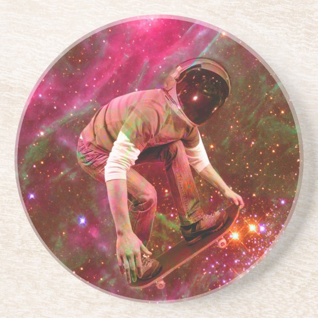 Astronaut Skateboarder Coaster (Front)