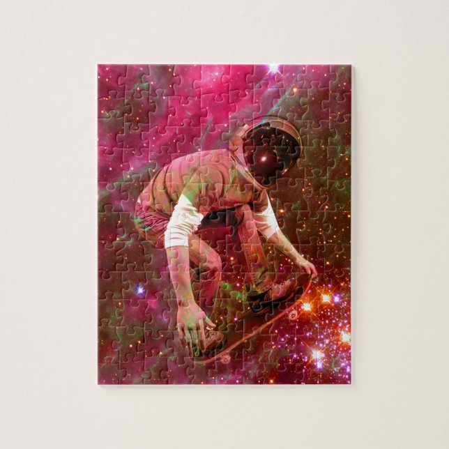 Astronaut Skateboarder Jigsaw Puzzle (Vertical)