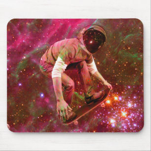 Astronaut Skateboarder Mouse Mat