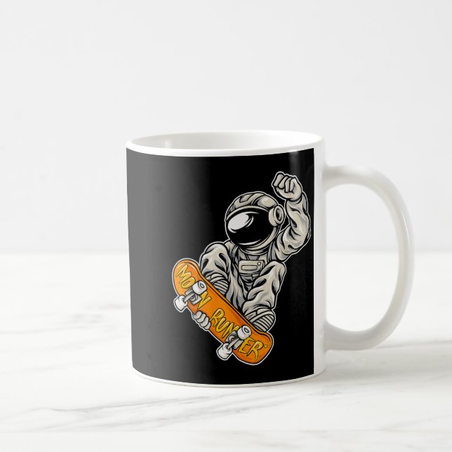 Astronaut Skateboarder, Skateboarding Lover, Astro Coffee Mug (Right)