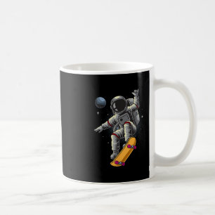 Astronaut Skateboarding Space Planets Moon Astrona Coffee Mug