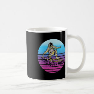 Astronaut Skateboarding Space Trick Motion Futuris Coffee Mug