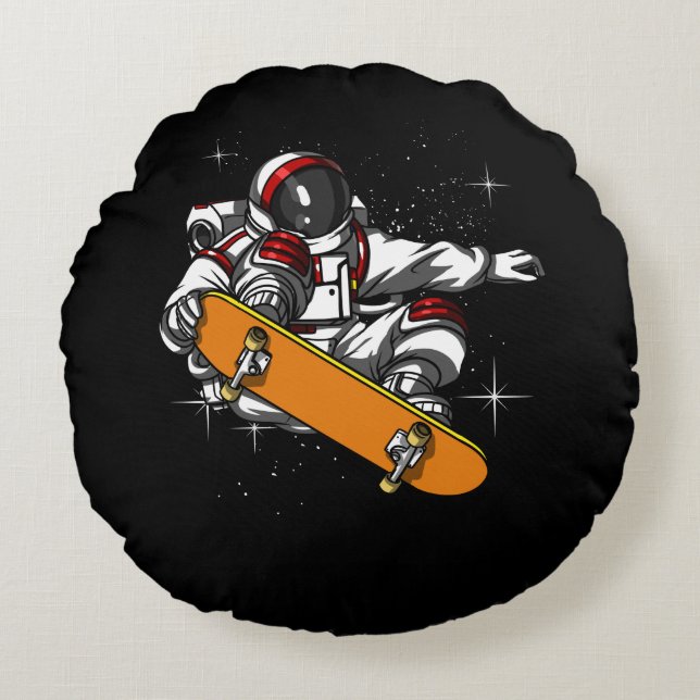 Astronaut Skater Round Cushion (Front)