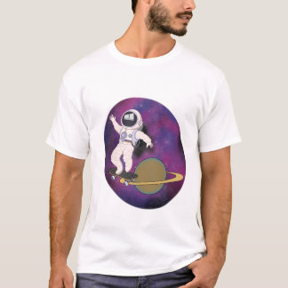 Astronaut Skating in Space T-Shirt