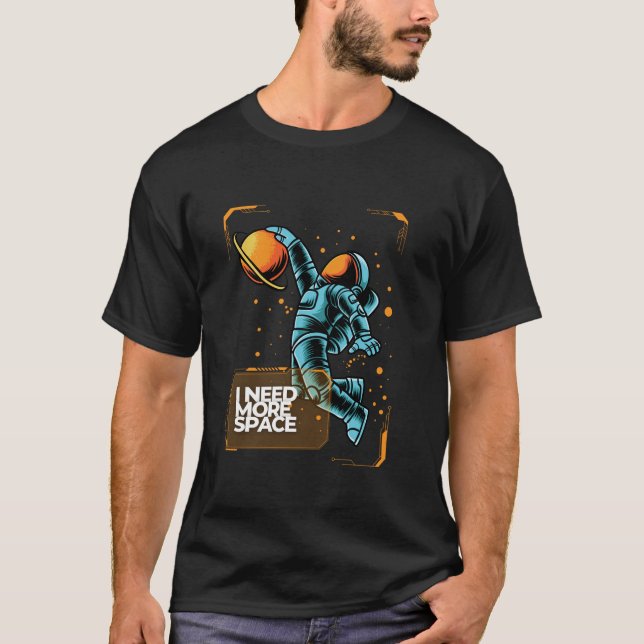 Astronaut Slam Dunk Basketball Space Dunk Astronom T-Shirt (Front)