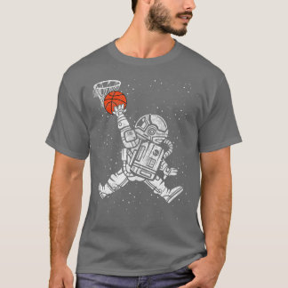 Astronaut Slam Dunk  Basketball Space  T-Shirt