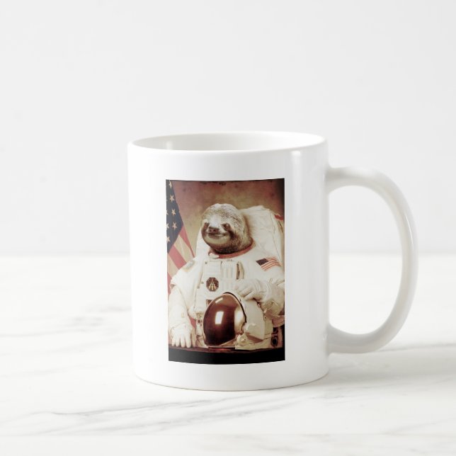 Astronaut Sloth Coffee Mug (Right)