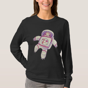 Astronaut Sloth Drawing T-Shirt