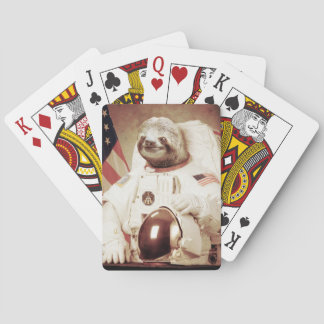 Astronaut Sloth Playing Cards