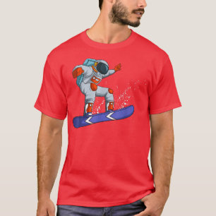 Astronaut Snowboarding In Space  T-Shirt