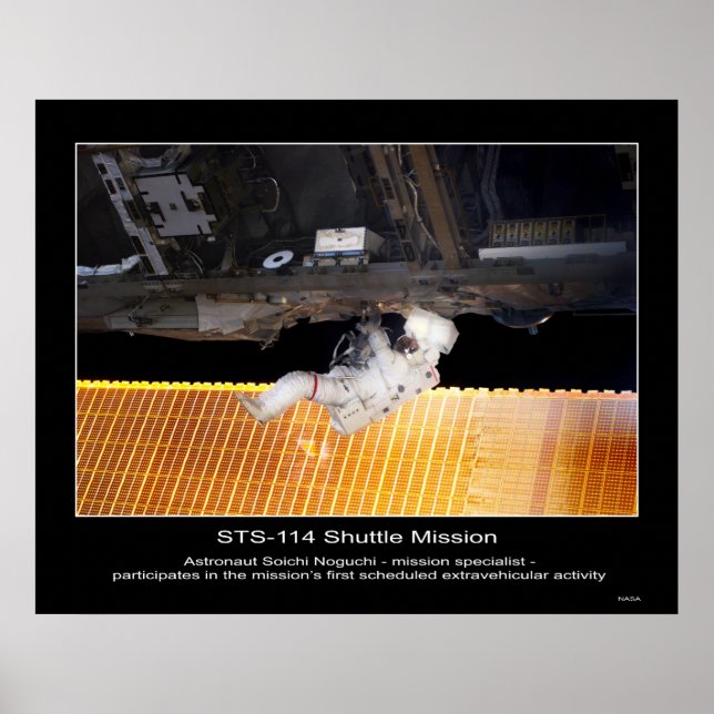 Astronaut Soichi Noguchi Extravehicular Activity Poster (Front)