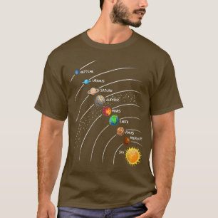 Astronaut Solar Planet System Space Astronomy Expl T-Shirt