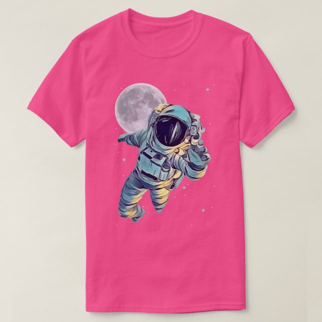 Astronaut Space Aesthetic colourful Eclipse Space  T-Shirt (Design Front)