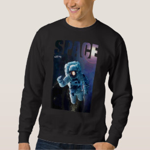 Astronaut Space Aesthetic Vaporwave Planets Space Sweatshirt