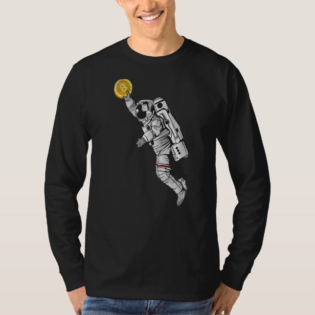 Astronaut Space B Bitcoin Crypto 1 T-Shirt (Front)